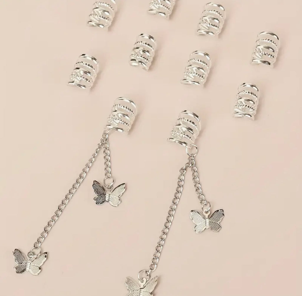 12pcs Butterfly Braid Rings