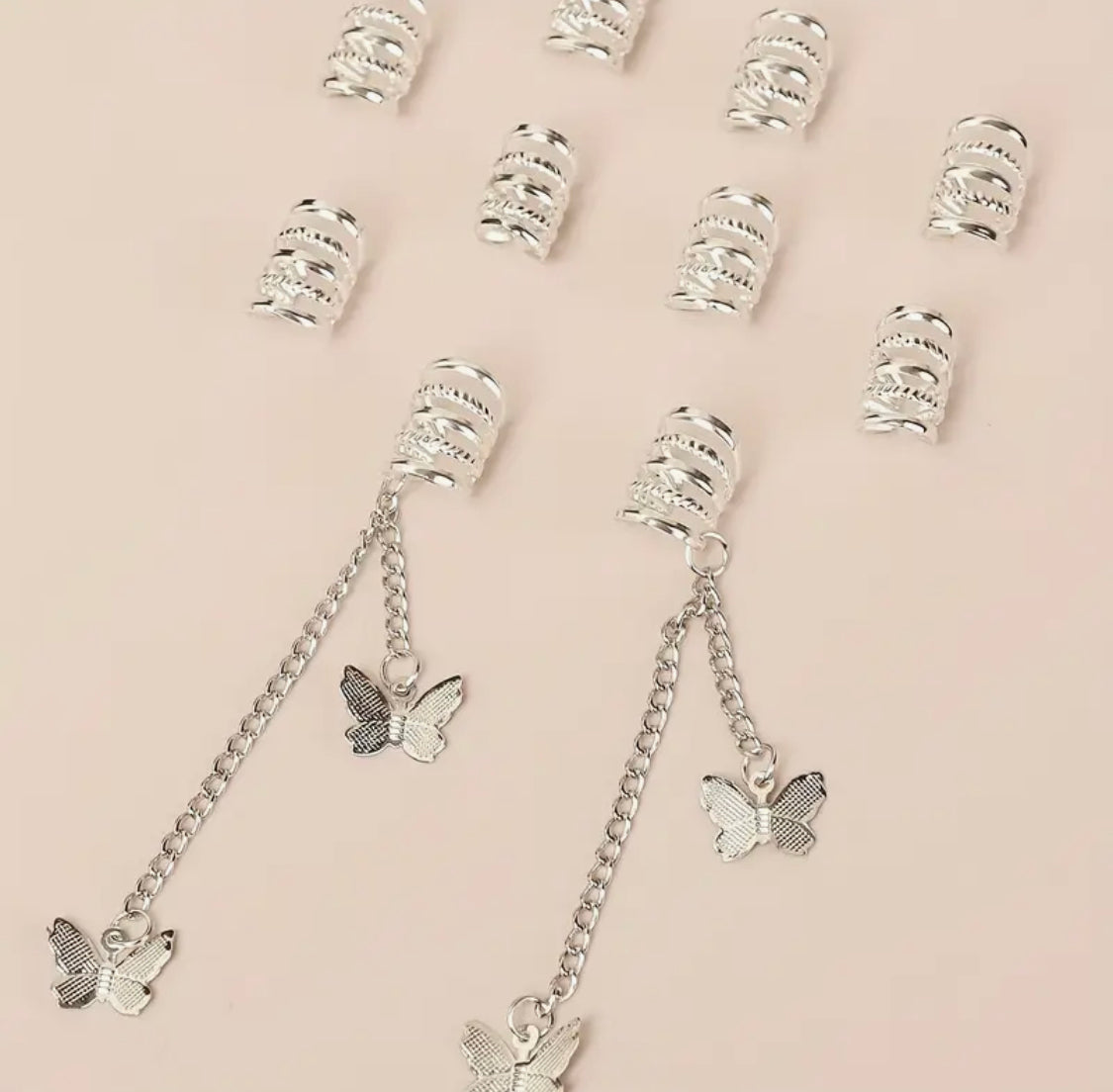 12pcs Butterfly Braid Rings