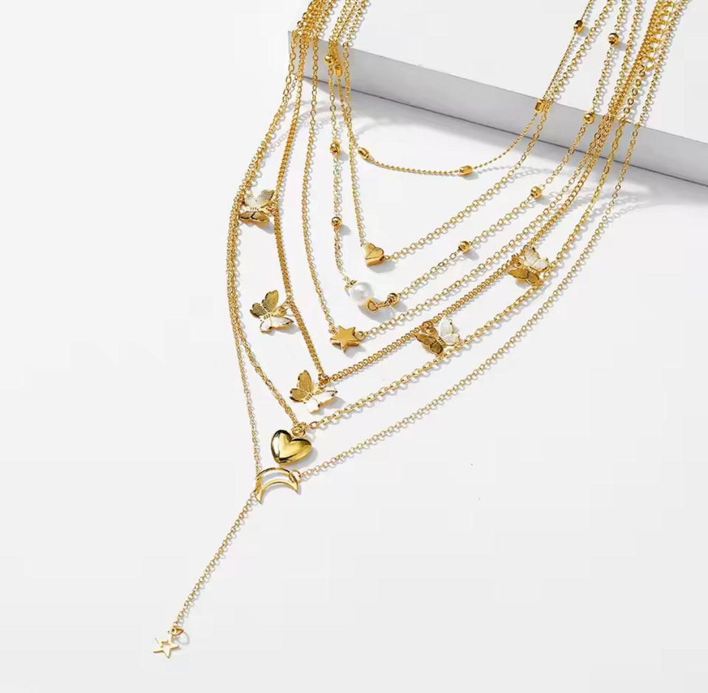 6pcs necklaces set