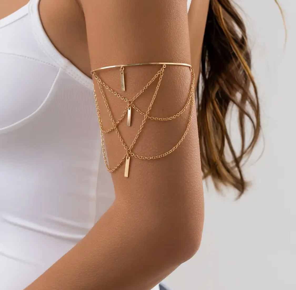 Geometric Tassel Armcuff