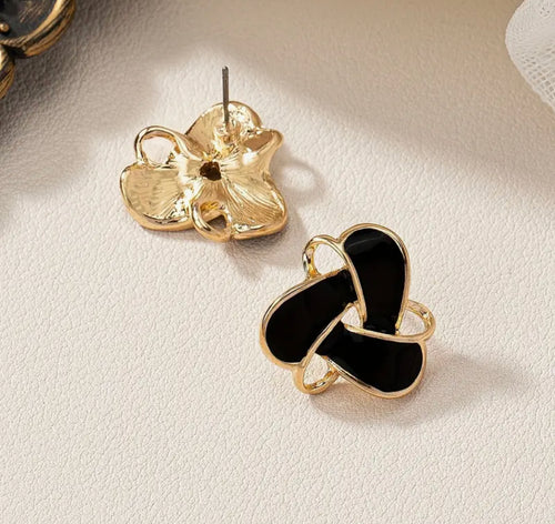 Black Enamel Studs