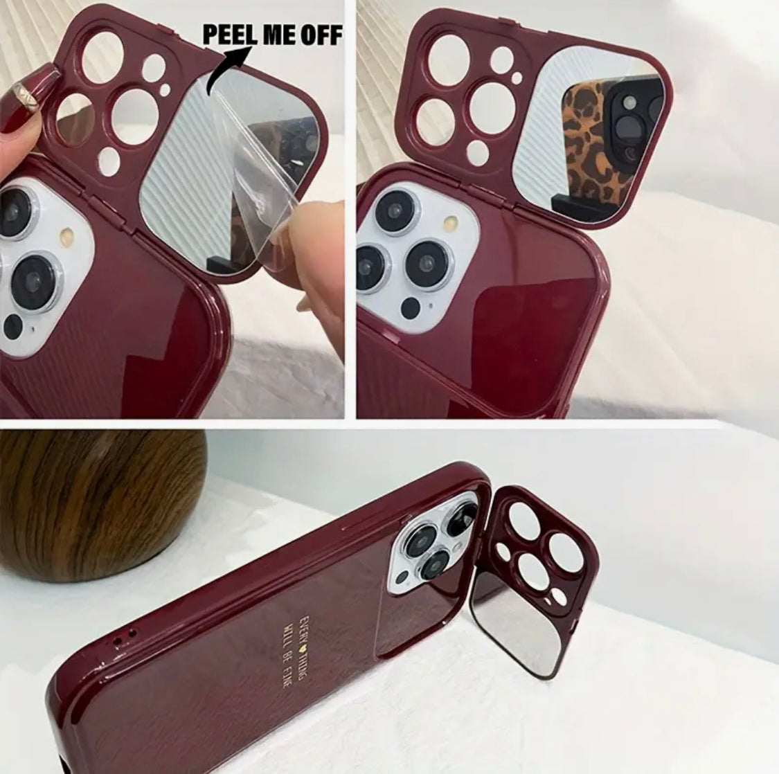 Flip Mirror Red Phone Case