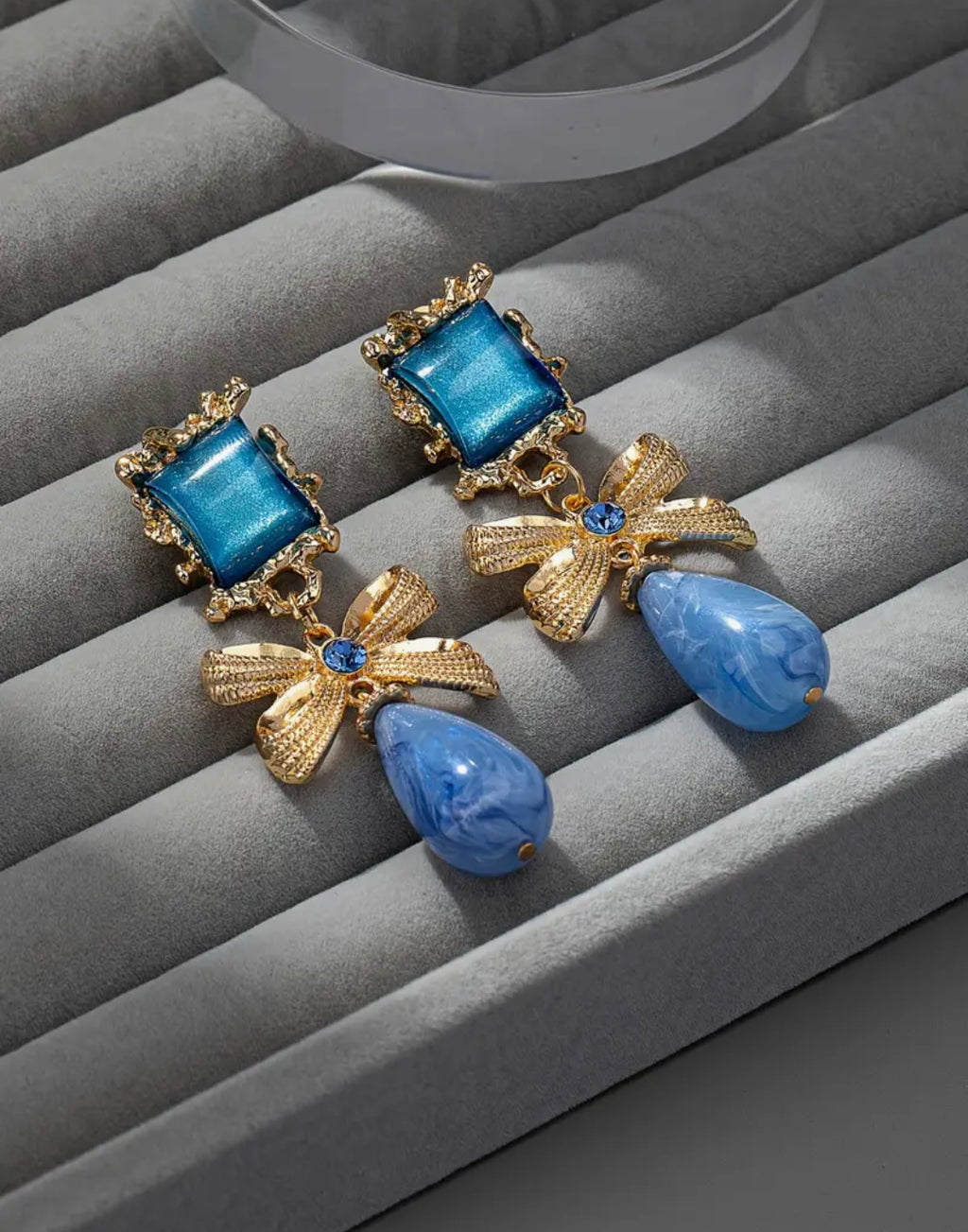 Bow-drop Statement Earrings