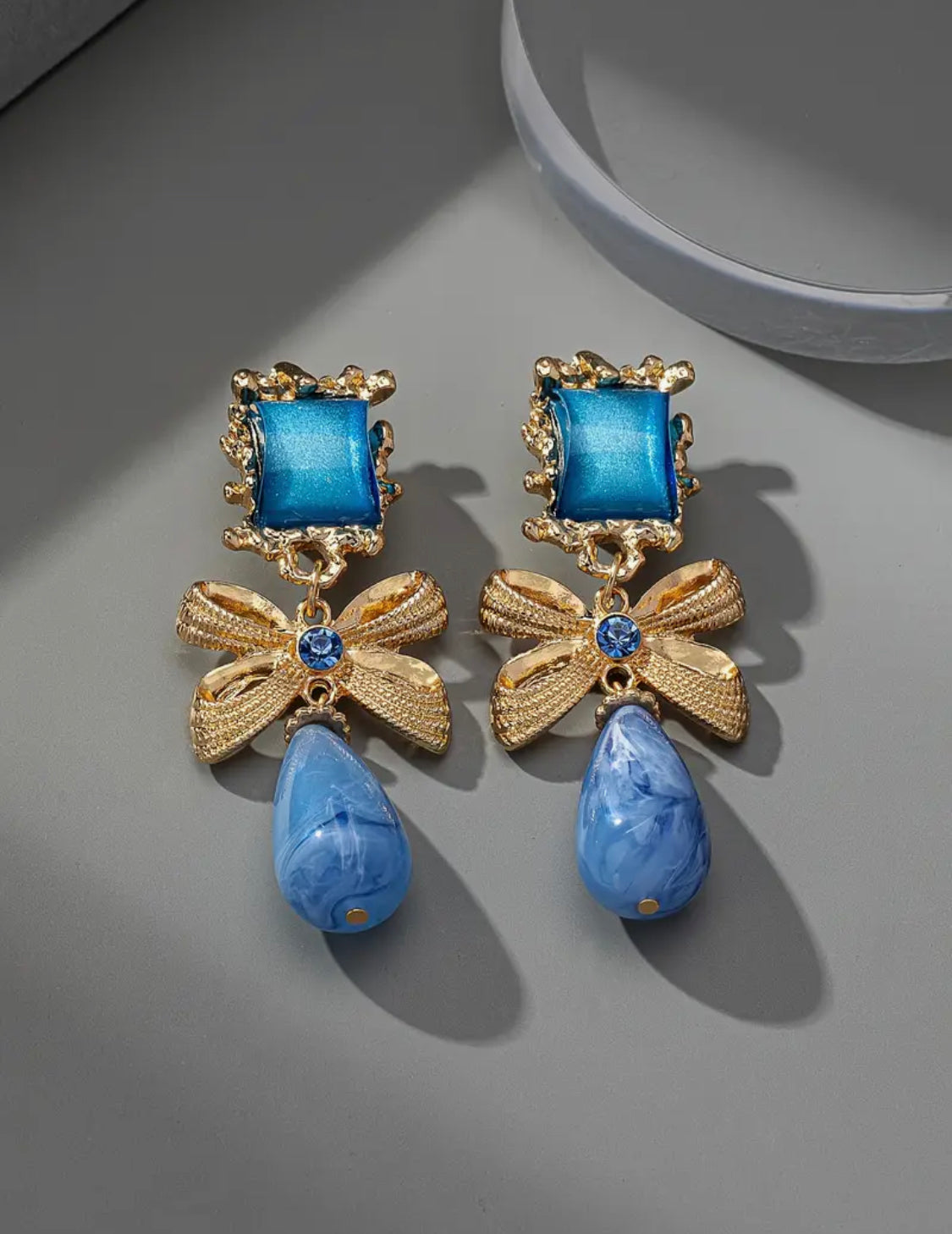 Bow-drop Statement Earrings