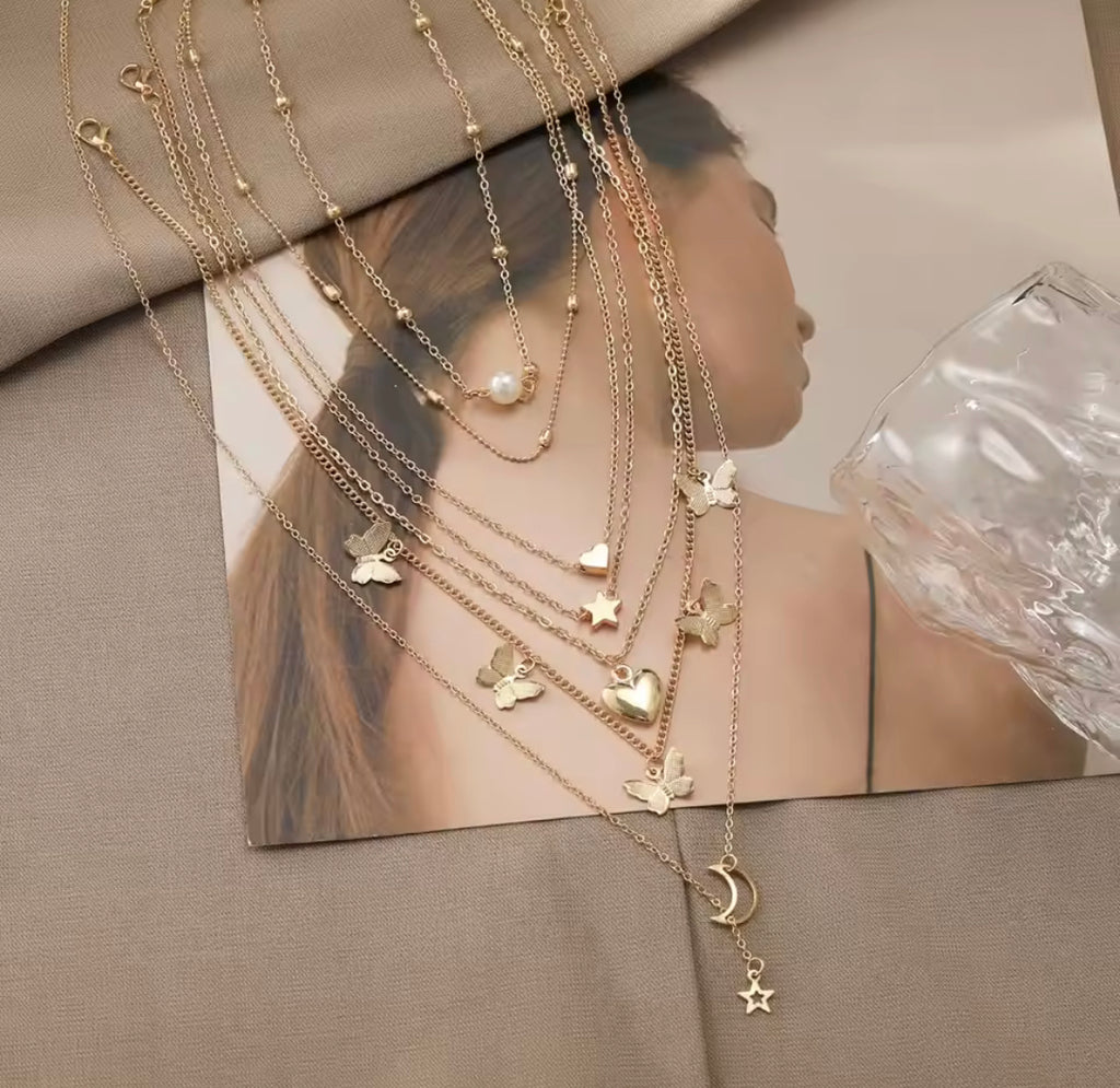 6pcs necklaces set