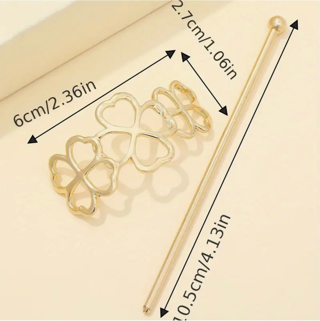 Golden Bloom Hair Pin