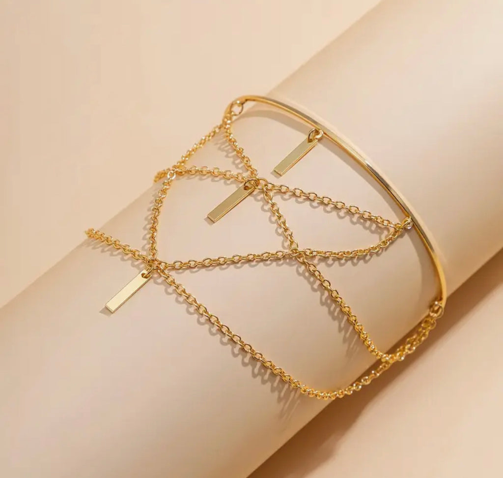 Geometric Tassel Armcuff