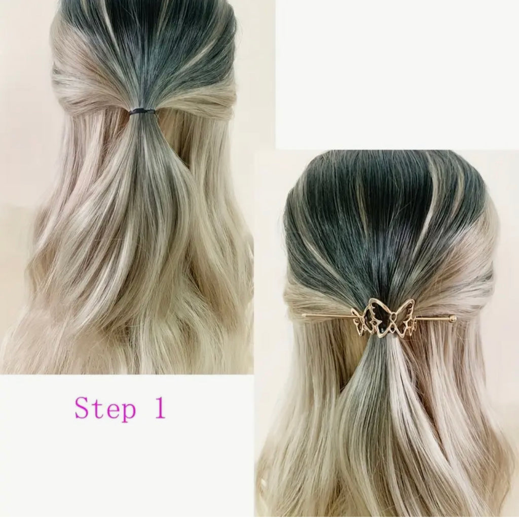Golden Flutter Hair Pin