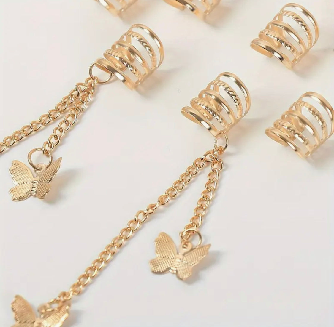12pcs Butterfly Braid Rings