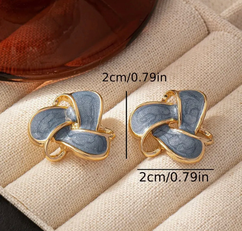 Blue Enamel Studs
