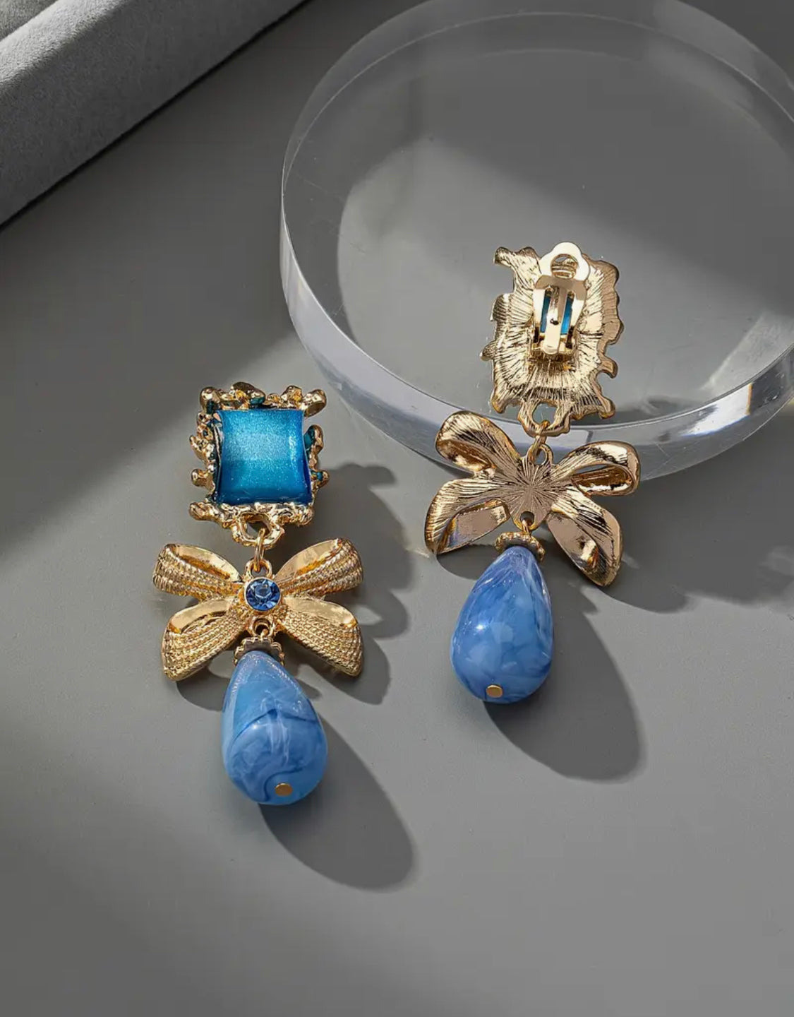 Bow-drop Statement Earrings