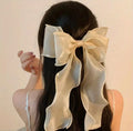 Golden Satin Bow Clip