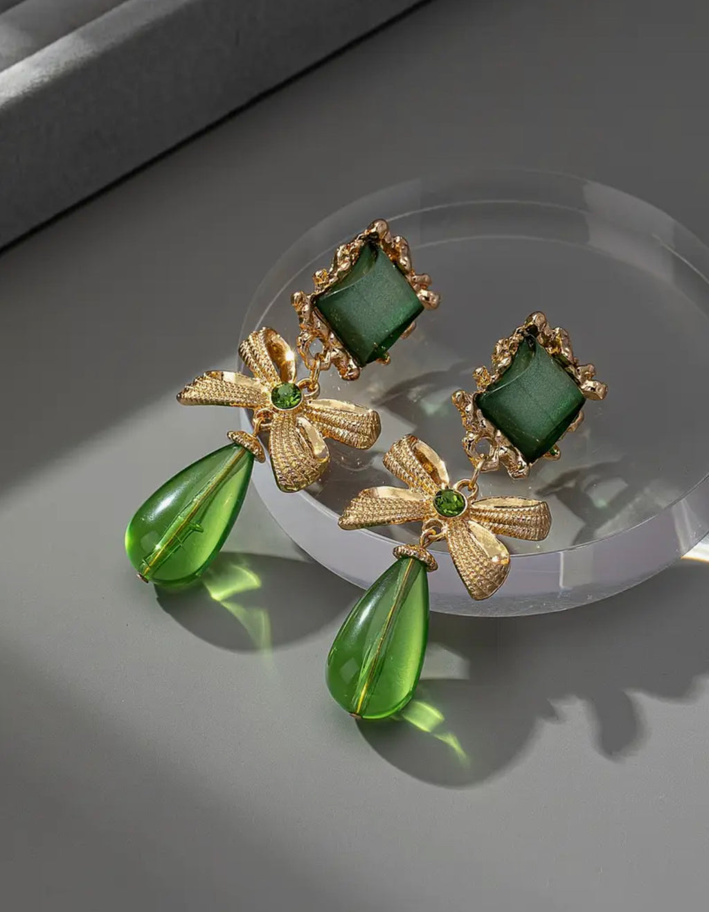 Bow-drop Statement Earrings