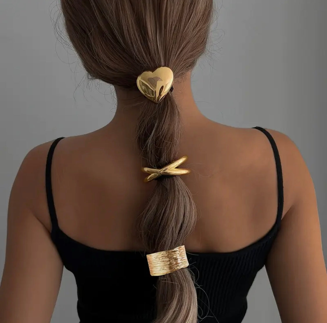 3pcs Golden Hair Ties