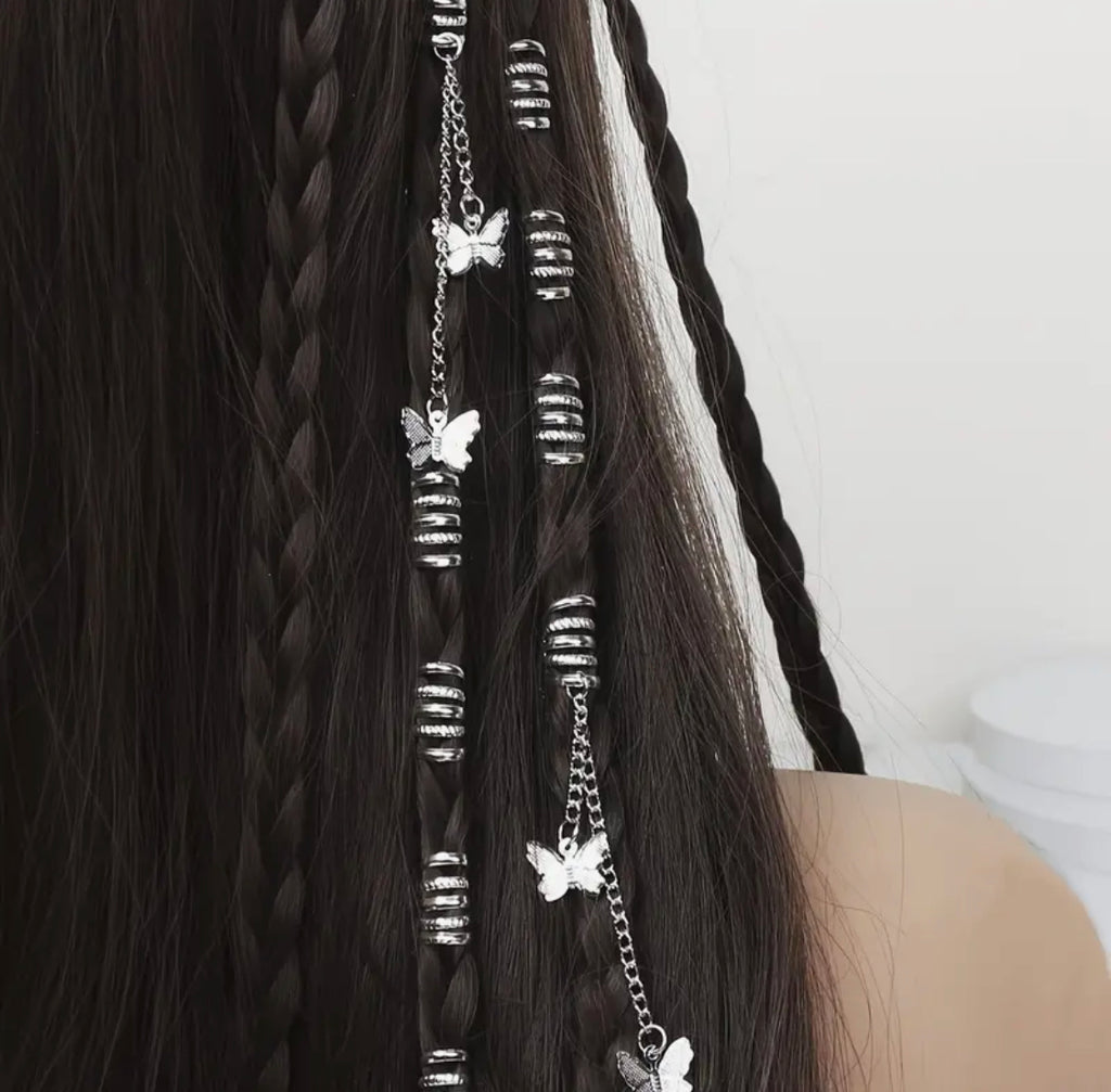 12pcs Butterfly Braid Rings