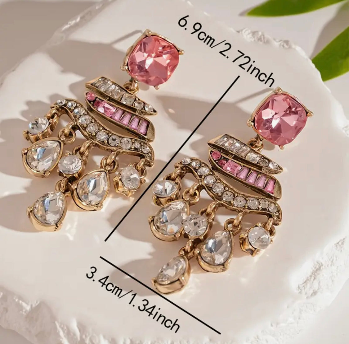 Rose Majesty Chandelier Earrings
