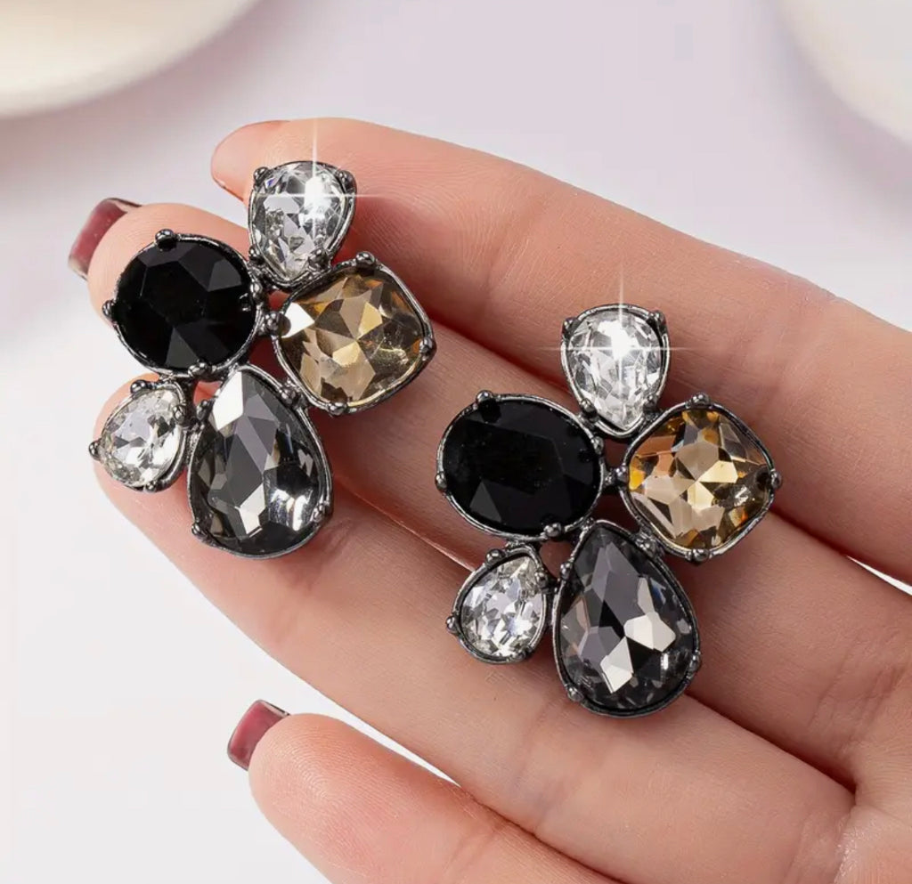 Teardrop Gemstone Studs