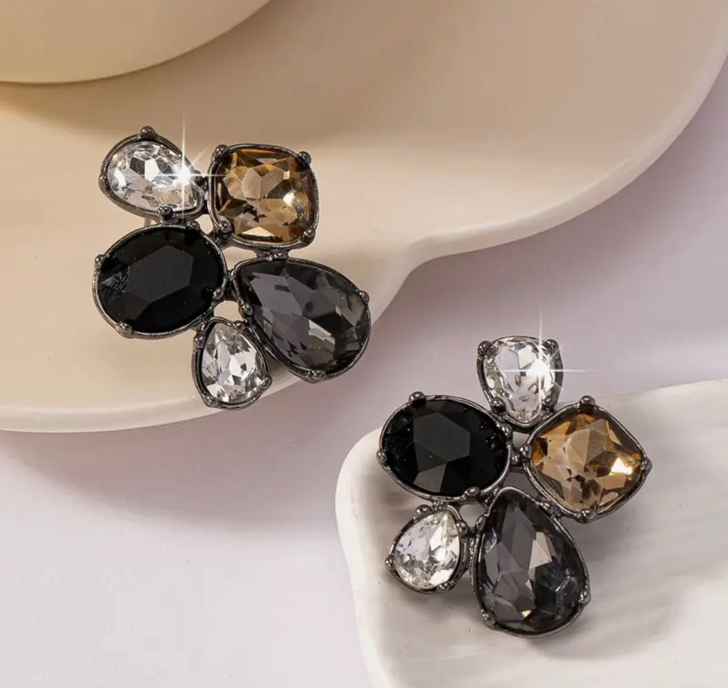 Teardrop Gemstone Studs