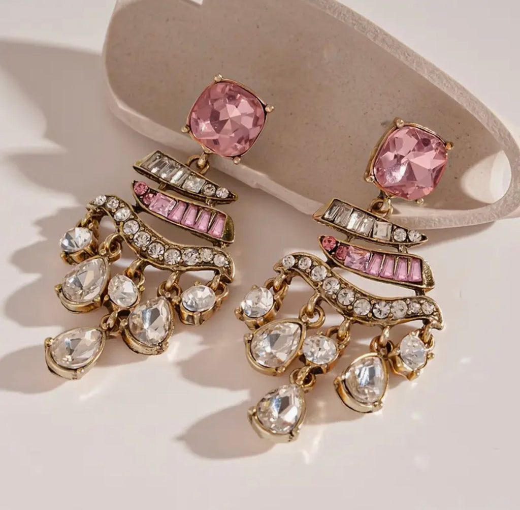 Rose Majesty Chandelier Earrings