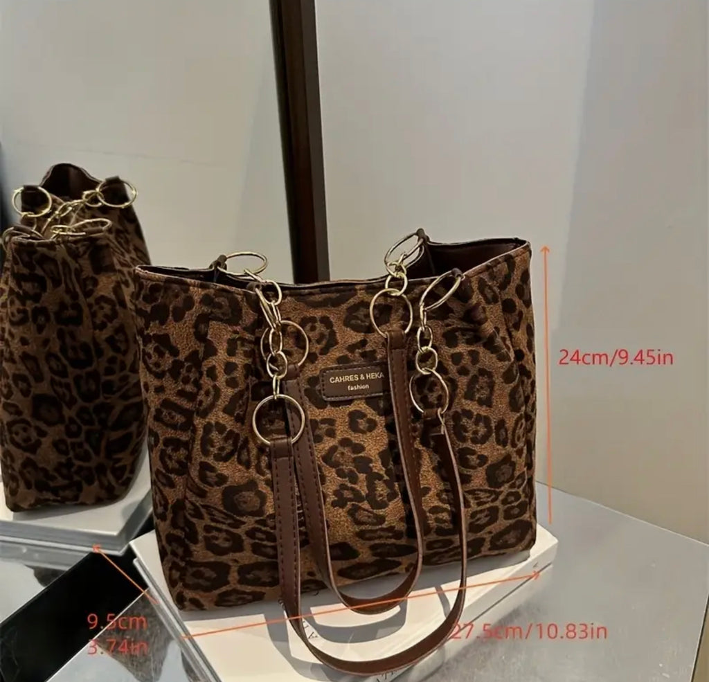 Leapord tote bag