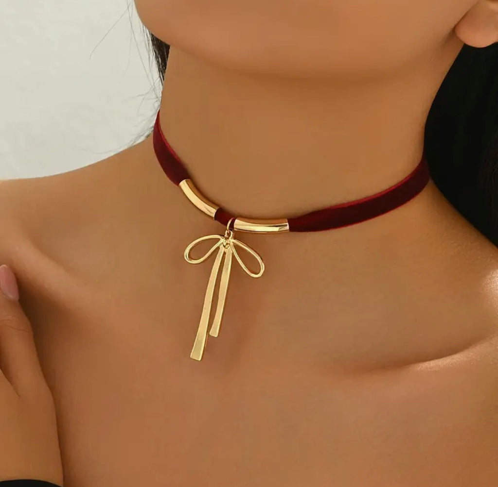 Vintage Bow Choker