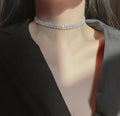 Crystal Leaf Choker Necklace