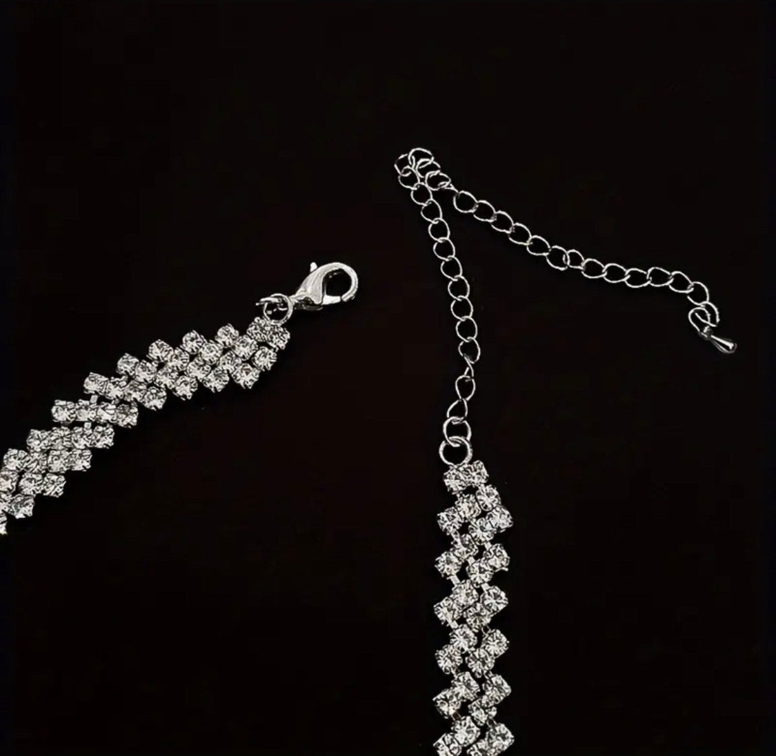 Crystal Leaf Choker Necklace