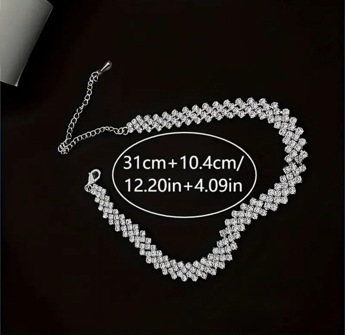 Crystal Leaf Choker Necklace